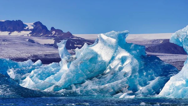 Der Blick Auf Jokulsarlon Einen Gletschersee Vatnajokull Nationalpark Island — Stockfoto