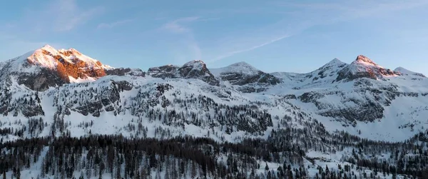 Plano Panorámico Hermosas Montañas Obertauren Austria — Foto de Stock