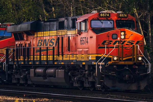 Everett Demiryolunda Bir Tren — Stok fotoğraf