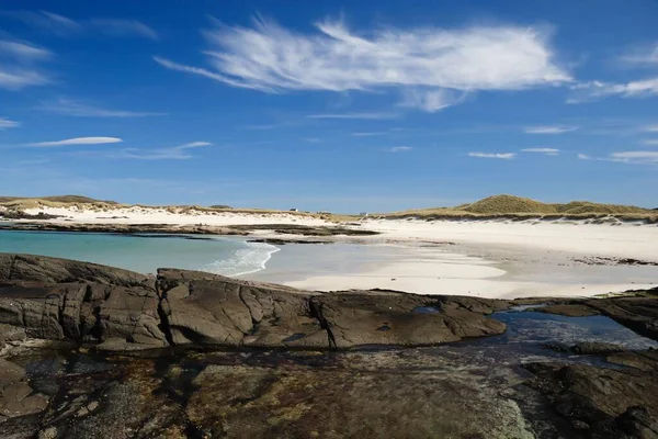 Krásná Písečná Pláž Sanna Poloostrově Ardnamurchan Skotské Vrchovině — Stock fotografie
