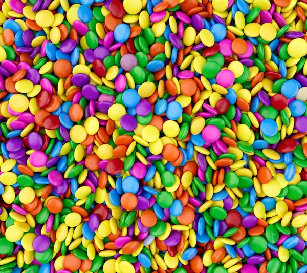 Ein Rendering Eines Haufens Köstlicher Lebendiger Runder Bonbons Allen Farben — Stockfoto