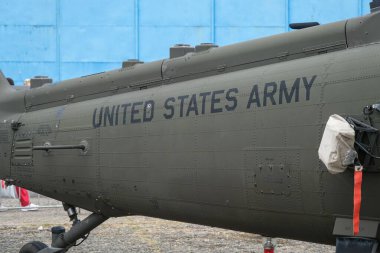 Bükreş Uluslararası Hava Gösterisi 'nde ABD Ordusu helikopterinin yakın plan çekimi