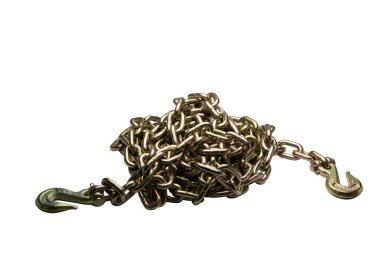 Beyaz arka planda izole edilmiş bir kargo zinciri.