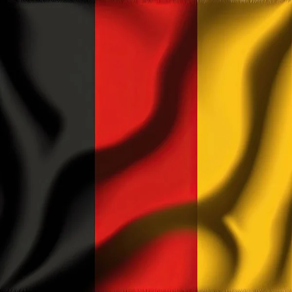 Dokulu Alman Bayrağının Boyutlu Görüntüsü — Stok fotoğraf