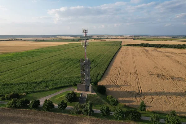 捷克共和国Hruby Jesenik Rozhledna Romanka观测台的航空图 — 图库照片