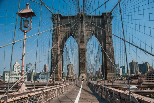 Бруклинский Мост Нью Йорке — стоковое фото