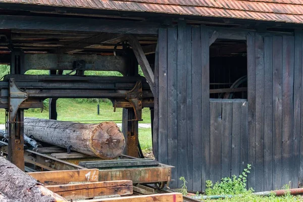 Machine Production Planks Open Air Museum Straznice South Moravian Region — Stock Photo, Image