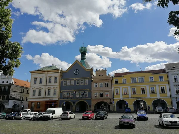 Eine Schöne Aufnahme Traditioneller Gebäude Der Historischen Stadt Litomerice — Stockfoto