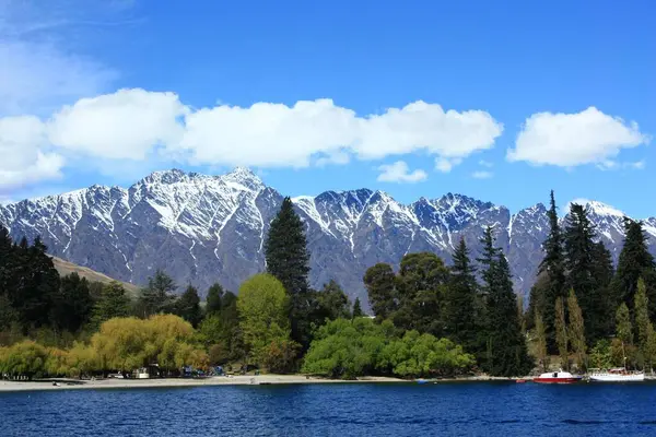 Sunny Breeze Blue Clear Sky Remarkablequeenstown — Stock Photo, Image