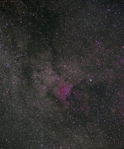 Mlhovina Severní Ameriky Vedle Nejjasnější Hvězdy Souhvězdí Cygnus Deneb — Stock fotografie