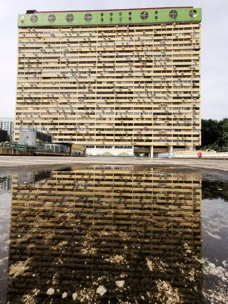 People Park Complex Parcheggio Singapore Riflessioni Dopo Pioggia — Foto Stock