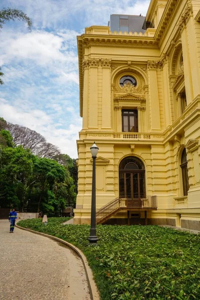 Sao Paulo Brasil Fachada Del Histórico Palacio Del Museo Ipiranga —  Fotos de Stock