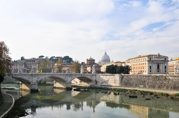 Vatikan Roma Nın Tarihi Merkezinin Güzel Bir Manzarası Başkentte Roma — Stok fotoğraf