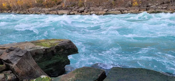 Панорама Річки Ніагара Протікає Гарганта Дель Ніагара Канада — стокове фото