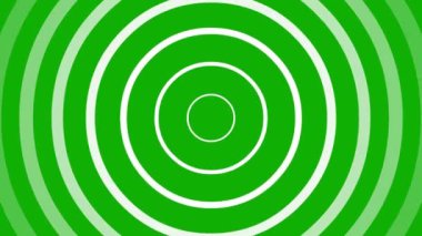 Beyaz yuvarlak ses dalgaları yeşil arkaplanda hareket ediyor