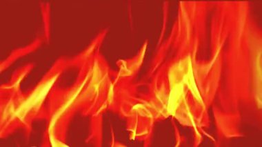 Parlak kırmızı alevin 3 boyutlu animasyonu arkaplan veya duvar kağıdı için serin