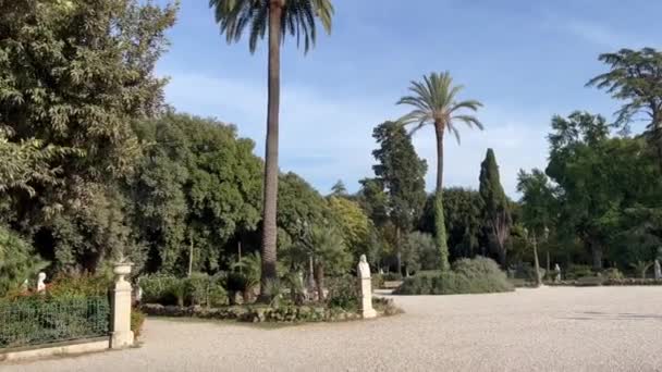 Красивий Вид Вілла Боргезе Сад Римі — стокове відео