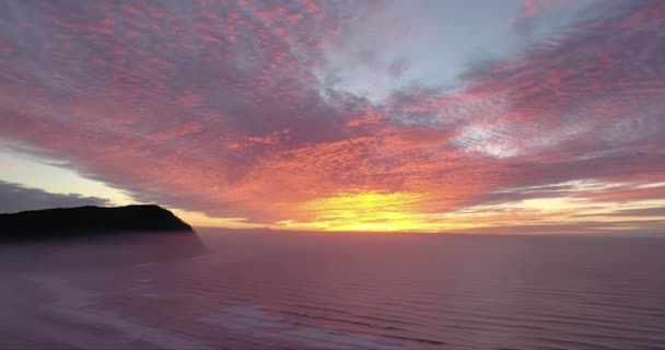 ティラムックの美しい景色日没時に頭 米国オレゴン州 — ストック動画