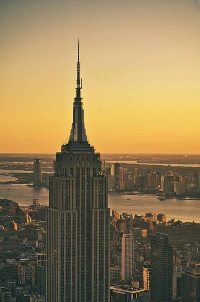 Colpo Verticale Grattacieli Crepuscolo New York Usa — Foto Stock