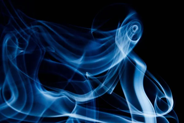 Tapéta Kék Füst Ellen Fekete Háttér — Stock Fotó