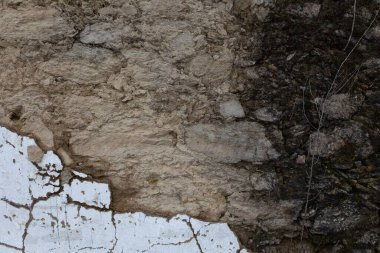 Bir harabenin arka planı olarak duvar yapısı