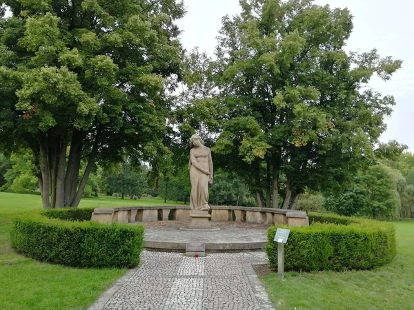 Woman Statue Lidice Memorial Mass Slaughter Village Nazi Germany World — Stock Photo, Image