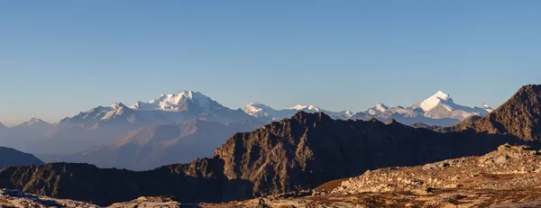 Weisshorn Dağları Nın Panoramik Görüntüsü — Stok fotoğraf