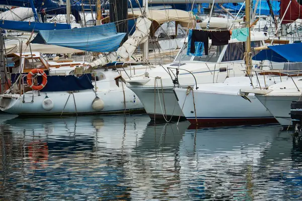Die Boote Hafen Von Las Palmas Marina Kanarische Inseln Spanien — Stockfoto