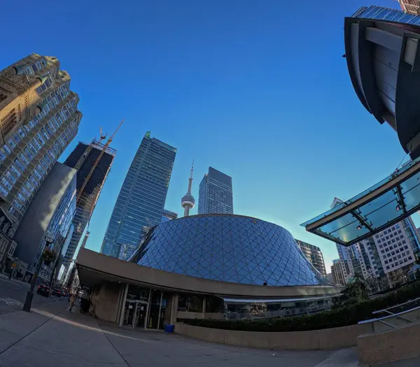 Niski Kąt Widzenia Nowoczesnych Budynków Toronto Kanada — Zdjęcie stockowe