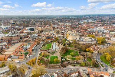A mesmerizing view of the cityscape of Norwich, England clipart