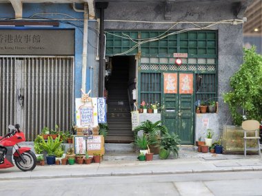 Hong Kong sokaklarını kopyalayan gerçekçi bir minyatür.