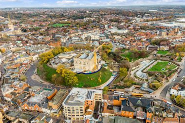 A mesmerizing view of the cityscape of Norwich, England clipart