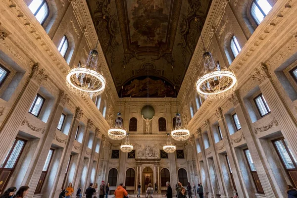 Interior Great Hall Paleis Dam Royal Palace Located Downtown Amsterdam — Stock Photo, Image