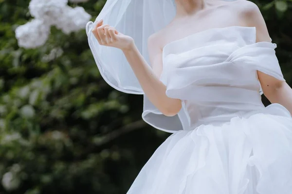 Closeup Shot Bride Wedding Concept — Stock Photo, Image