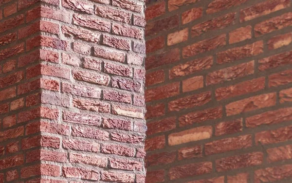 Een Lichtbruine Bakstenen Muur Textuur Koel Voor Achtergrond — Stockfoto