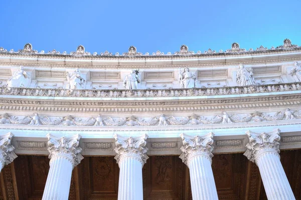 Снимок Низкого Угла Национального Памятника Виктора Эммануила Риме — стоковое фото