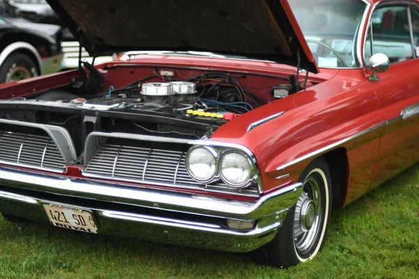 Detailní Záběr Staré Chevrolet Impalainové Show — Stock fotografie