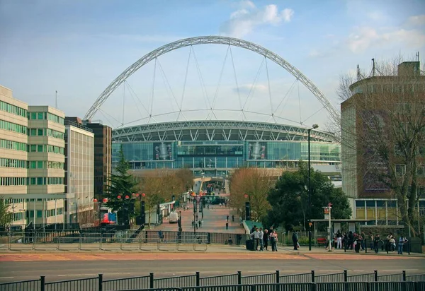 Вид Стадион Уэмбли Лондон Англия Великобритания — стоковое фото