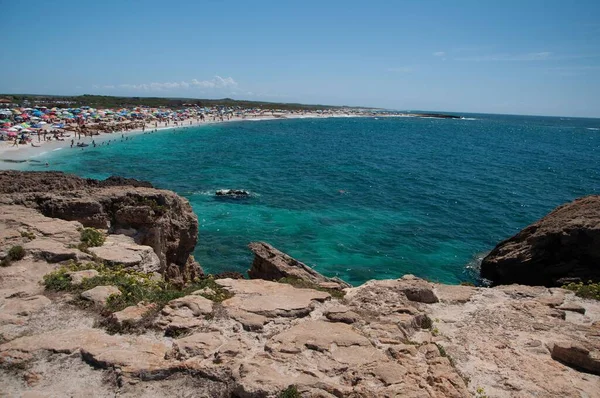 Pláž Arutas Sardinie Itálie Létě — Stock fotografie