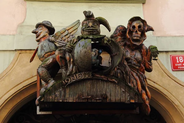 Die Fassade Des Nationalen Marionettentheaters Prag — Stockfoto