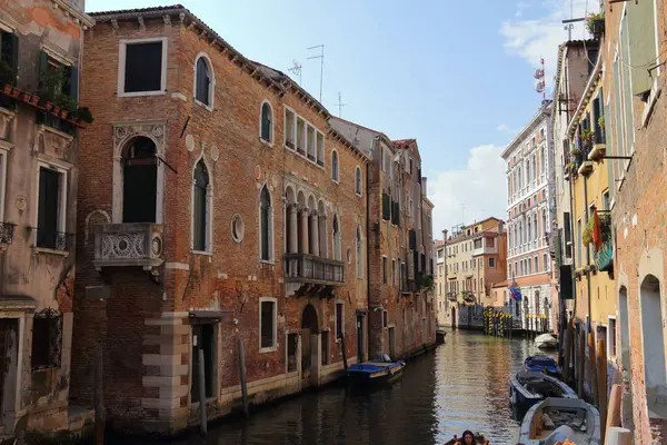 Una Hermosa Vista Canal Durante Pandemia Venecia Italia — Foto de Stock