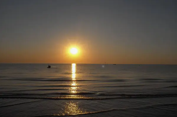 stock image An aerial view of sea during sunset