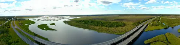 Річка Панорама Річки Святого Іоанна Флориді Гарний Весняний День — стокове фото