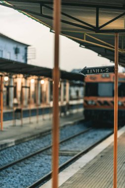 Portekiz, Beja tren istasyonundaki bir trenin dikey görüntüsü