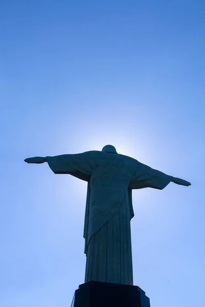 Krásný Pohled Krista Vykupitele Brazílii — Stock fotografie