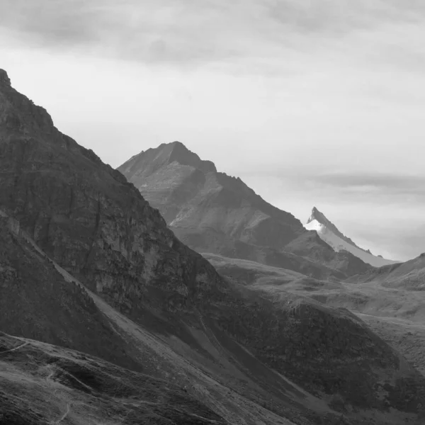 Вид Воздуха Красивые Горы Зимой — стоковое фото