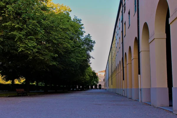 Tylna Strona Galeriestrabe Galeria Street Bujną Zielenią Drzew Hofgarten Monachium — Zdjęcie stockowe