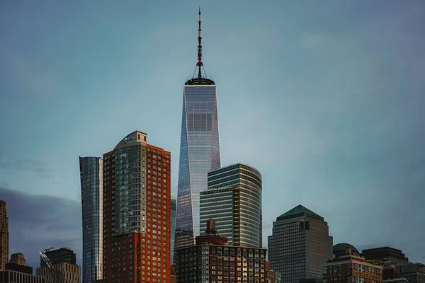 Questo One World Trade Center New York All Ora Blu — Foto Stock