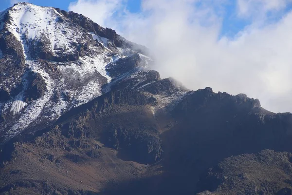 Zbliżenie Góralskiego Krajobrazu Słoneczny Dzień Ticlio Peru — Zdjęcie stockowe