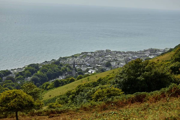 Piękny Widok Miasto Ventnor Wzgórza Wyspie Wight Anglia — Zdjęcie stockowe